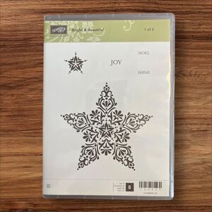 Stampin Up Bright and Beautiful Large Star Christmas Holidays Noel 135029